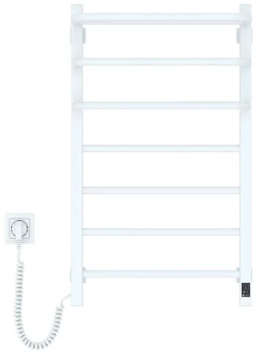 Radiator electric de baie cu termostat FORTIS 350W/230V 80,6 cm IP44 alb stânga