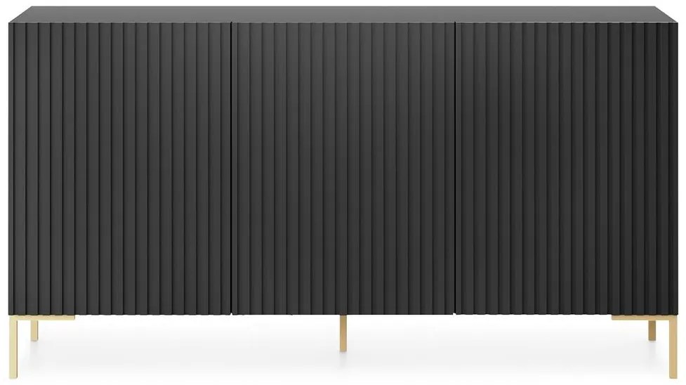 Comodă Lamellito L1  (negru + auriu). 1098828