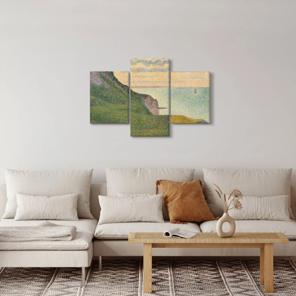 Tablou - Georges Seurat, Seascape at Port-en-Bessin, Normandy, reproducere (90x60 cm)