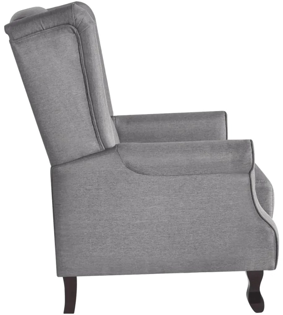 242206 vidaXL Fotoliu, gri, material textil