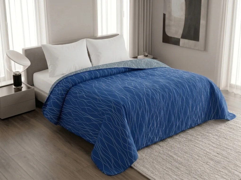 Cuvertura de pat LIORA, albastru Dimensiune: 170 x 210 cm