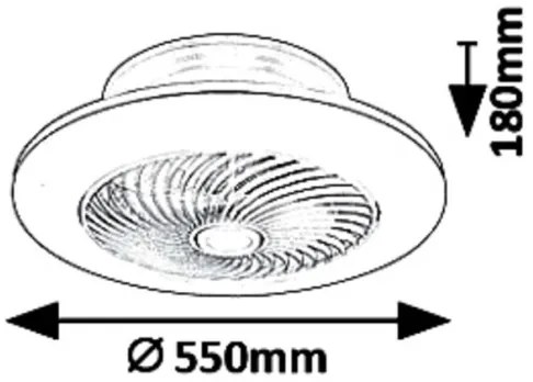 Plafonieră LED dimabilă cu ventilator Rabalux 6710 DALFON LED/36W/230V + telecomandă
