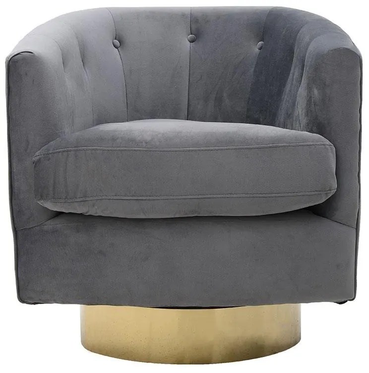 Fotoliu rotativ Grey Velvet
