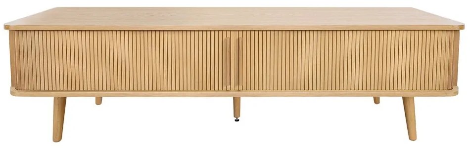 Comodă TV în culoare naturală cu aspect de lemn de stejar 178x50x40 cm Rove – Woodman