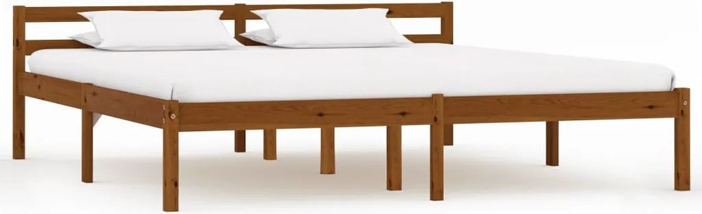 vidaXL Cadru de pat, maro miere, 160 x 200 cm, lemn masiv de pin
