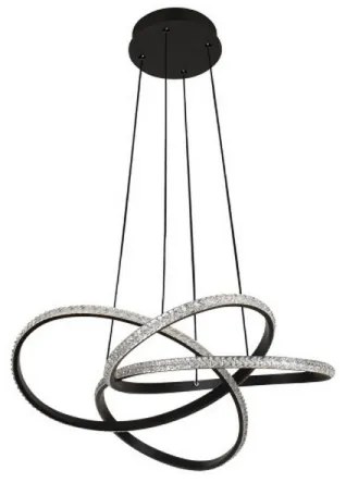 Lustră LED dimabilă suspendată pe cablu, 95W/230V, 3000-6500K, Ø57 cm + telecomandă