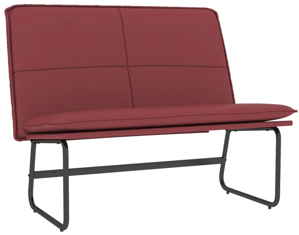 351340 vidaXL Bancă, roșu vin, 100x75x76 cm, piele ecologică