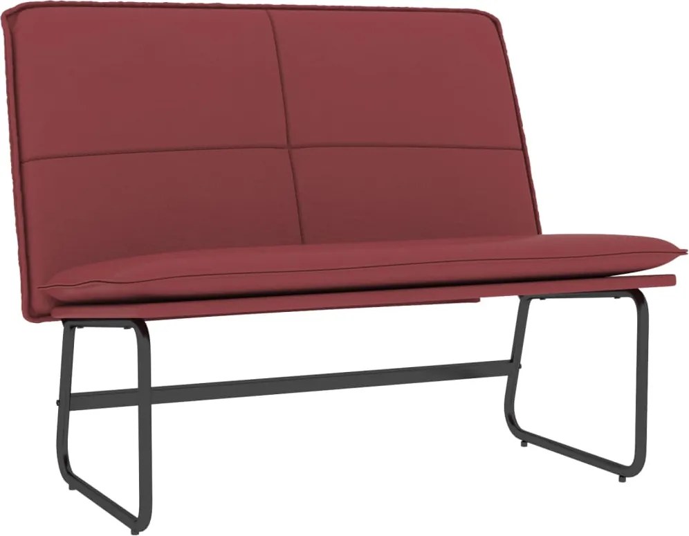 vidaXL Bancă, roșu vin, 100x75x76 cm, piele ecologică