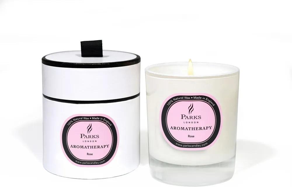 Lumânare parfumată Parks Candles London Aromatherapy, aromă de trandafiri, 45 ore