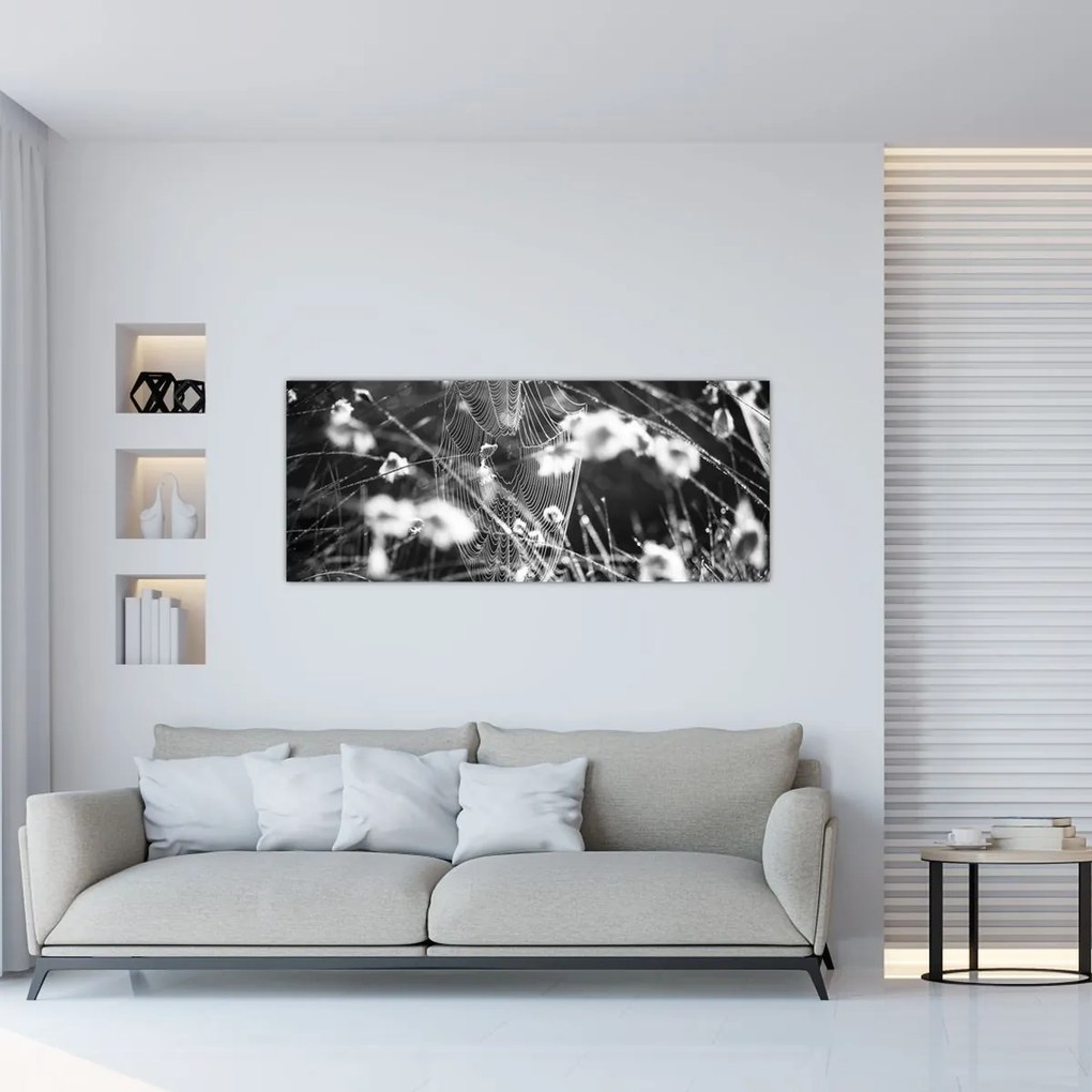 Tablou - Pânza de păianjen în pajiște (120x50 cm)