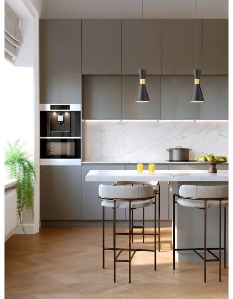 Lustră pe cablu Redo 01-2711 KILT 1xE27/42W/230V negru