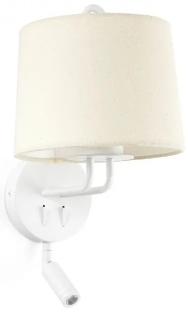 Aplica perete cu reader LED moderna design elegant MONTREAL alb/bej
