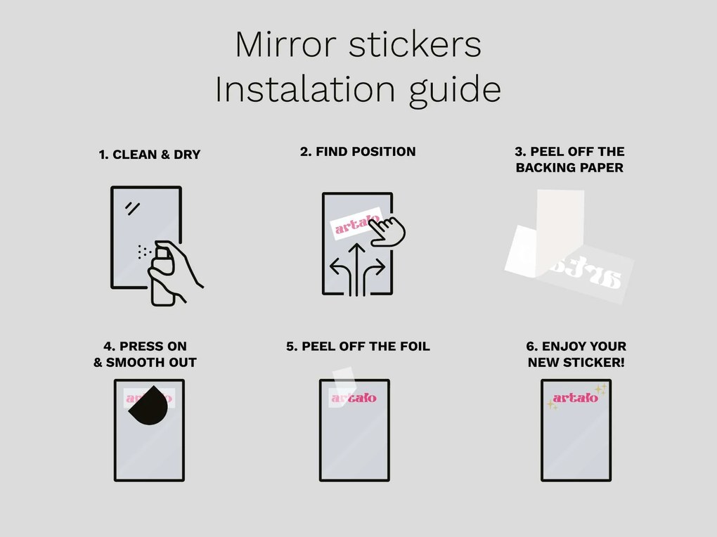 Autocolant pentru oglindă S6 – Good vibes