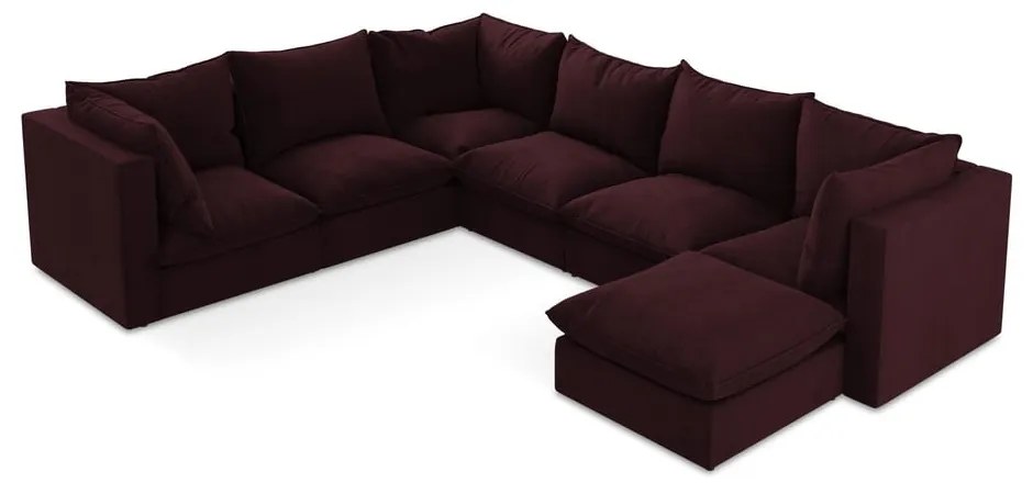 Colțar burgundy (cu colț pe partea stângă/în formă de "U") Manao – Makamii