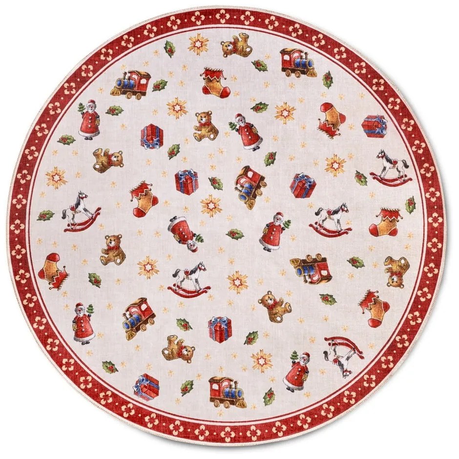 Covor roșu rotund ø 150 cm cu model de Crăciun Red Christmas – Villeroy&amp;Boch