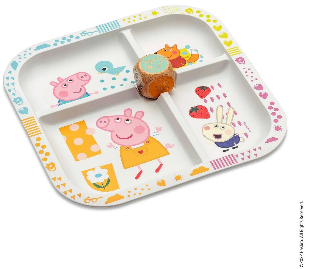 Farfurie educativa + zaruri, EASY EATER PEPPA PIG G
