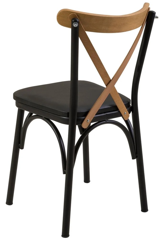 Set mobilier sufragerie Duvasa 21 (negru) (pentru 4 persoane). 1093791