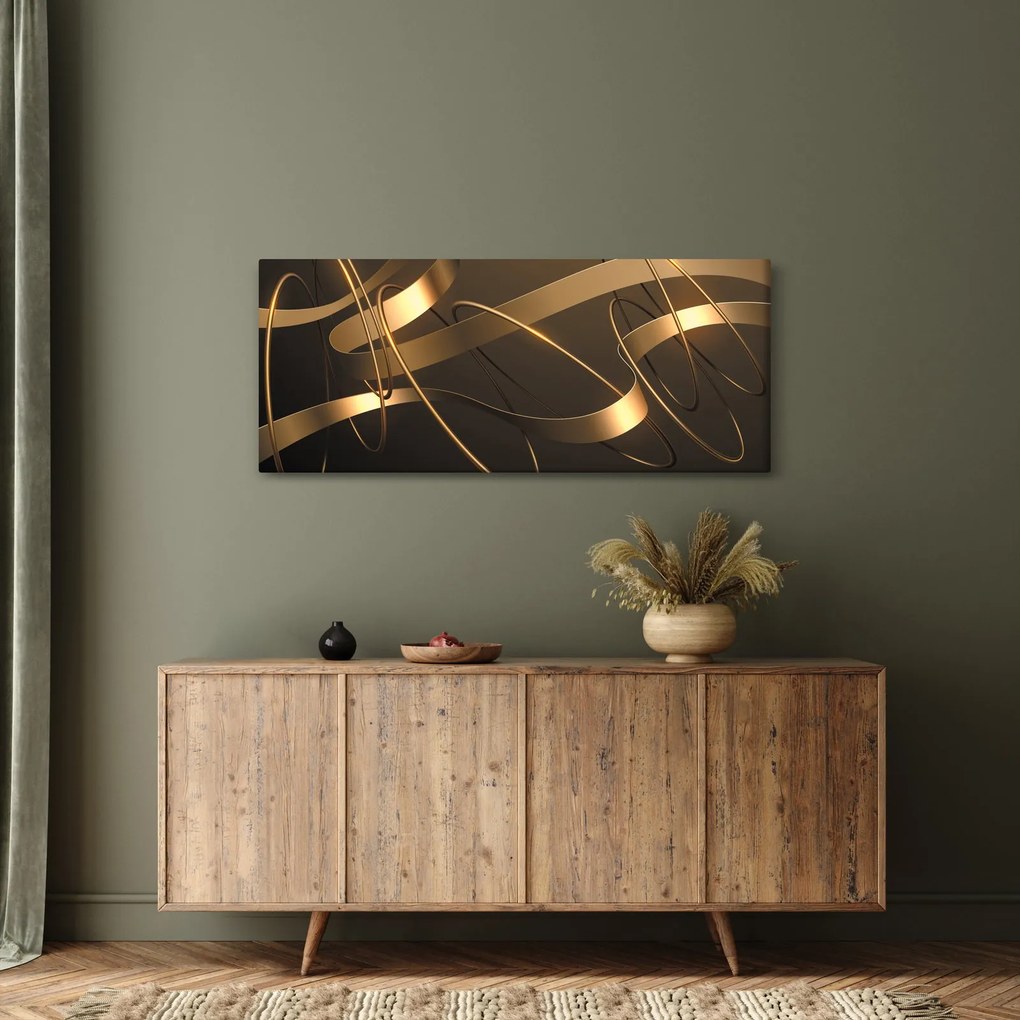 Tablou - Panglici de bronz (120x50 cm)