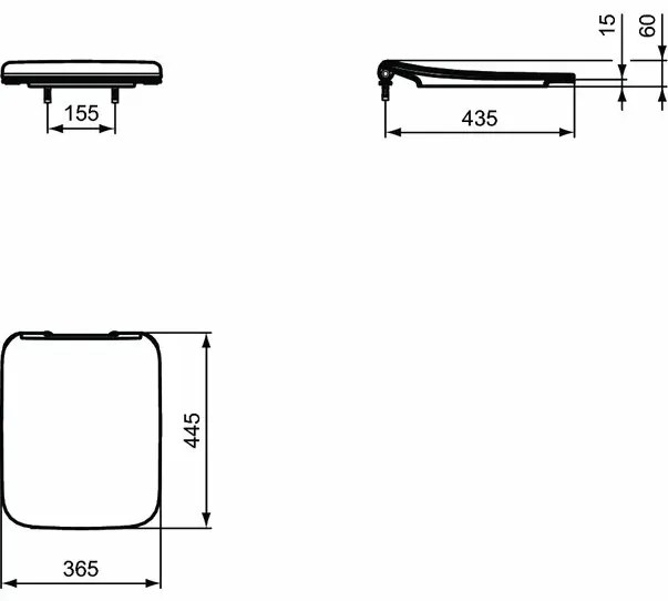 Capac vas wc Ideal Standard Strada II slim