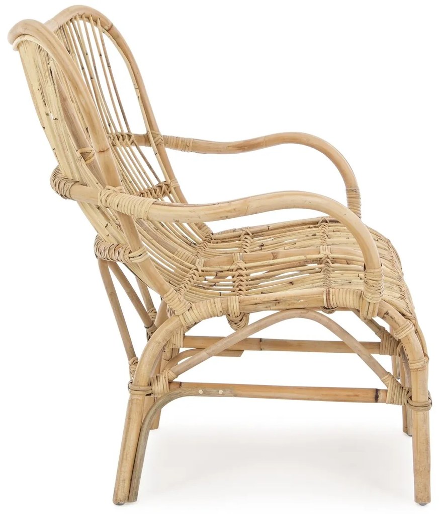 Banca pentru gradina Clarita, Bizzotto, 119 x 83 x 87 cm, ratan, natural