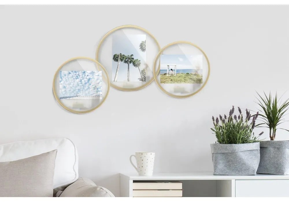 Ramă foto cu suport Umbra Infinity, 12 x 18 cm, auriu