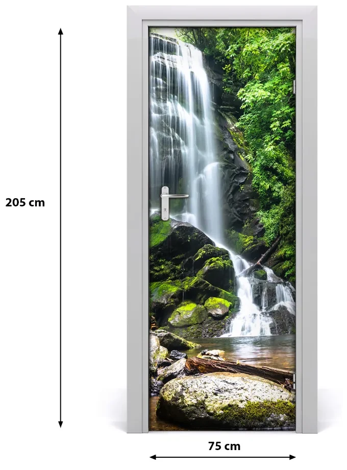 Autocolante pentru usi Cascada din junglă