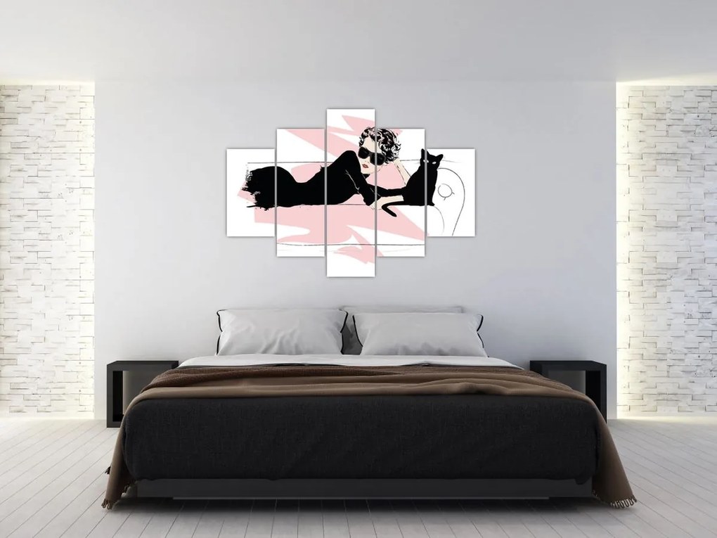 Tablou - Doamnă de modă (150x105 cm)