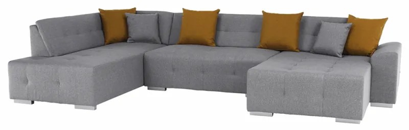 Canapea, Gri/muştar, model stânga, BELLIS U