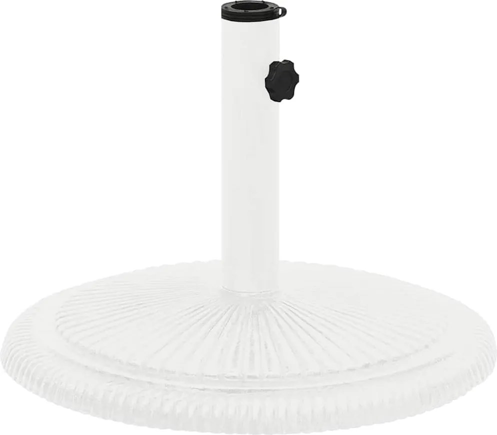 vidaXL Bază de umbrelă, alb, 45x45x30, fontă