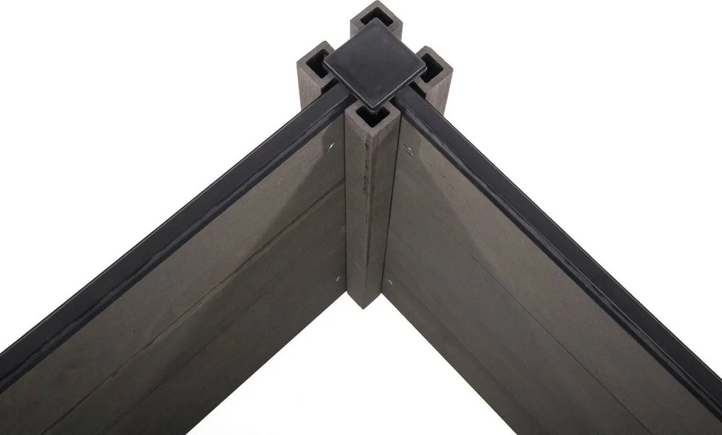 Paturi ridicate G21 Crop 106 x 106 x 80, WPC, Eben, 80 cm