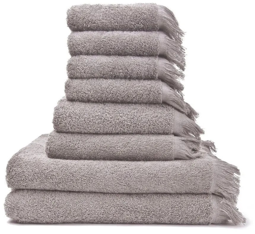 Prosoape de baie gri/maro 8 buc. din bumbac – Bonami Selection