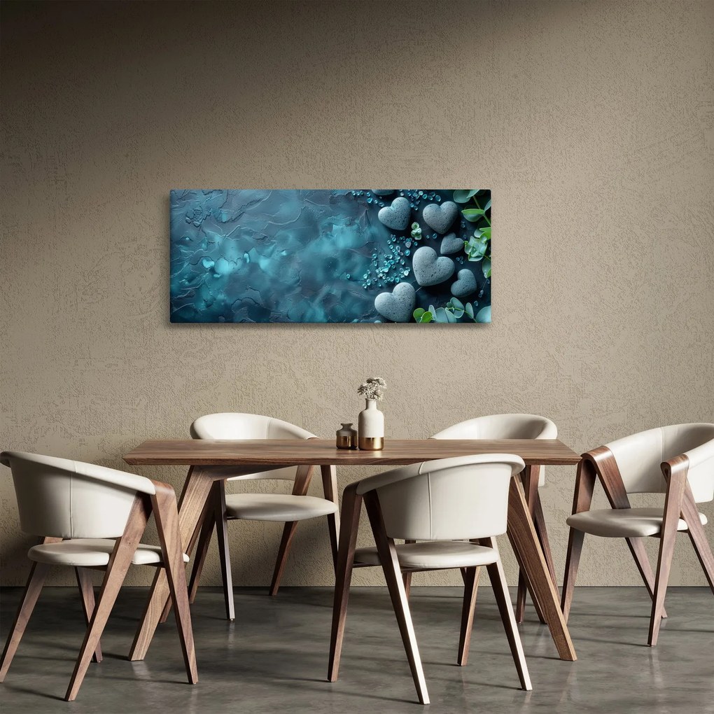 Tablou - Pietre în formă de inimă (120x50 cm)