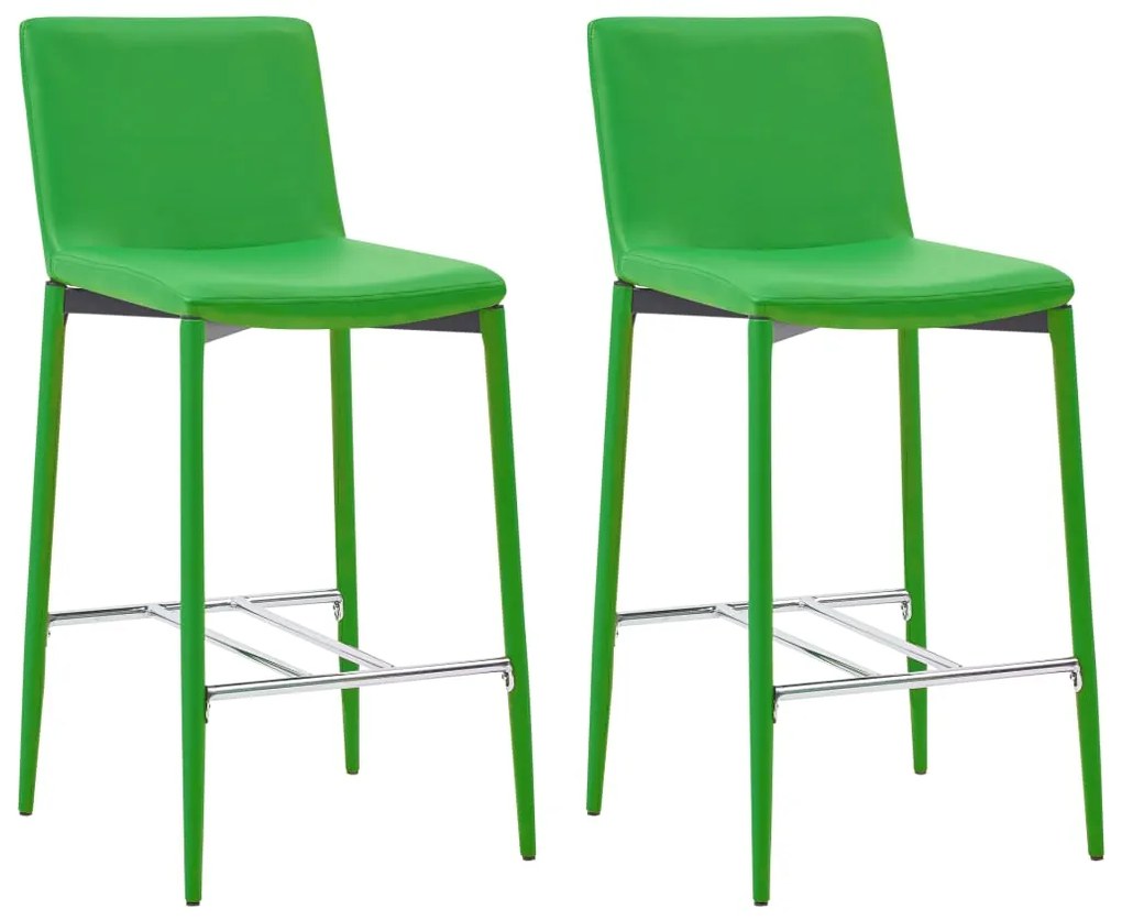 Set mobilier de bar, 5 piese, verde, piele ecologica Verde, 5