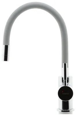 Baterie de chiuvetă cu pipă flexibilă FERRO crom lucios/gri