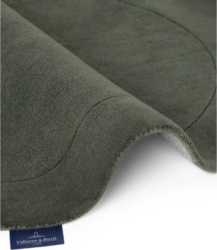 Covor verde închis țesut manual rotund din amestesc de lână ø 160 cm Kari Organic – Villeroy&Boch