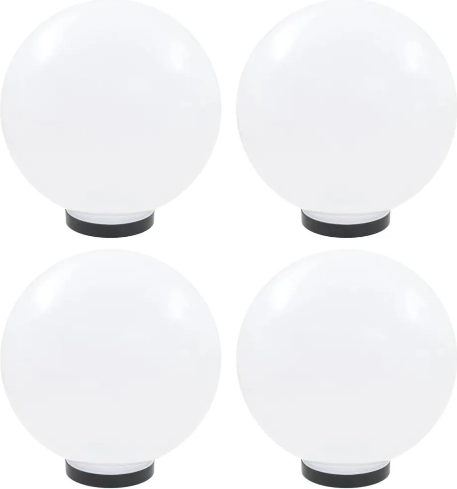 vidaXL Lămpi glob cu LED, 4 buc., 30 cm, PMMA, sferic