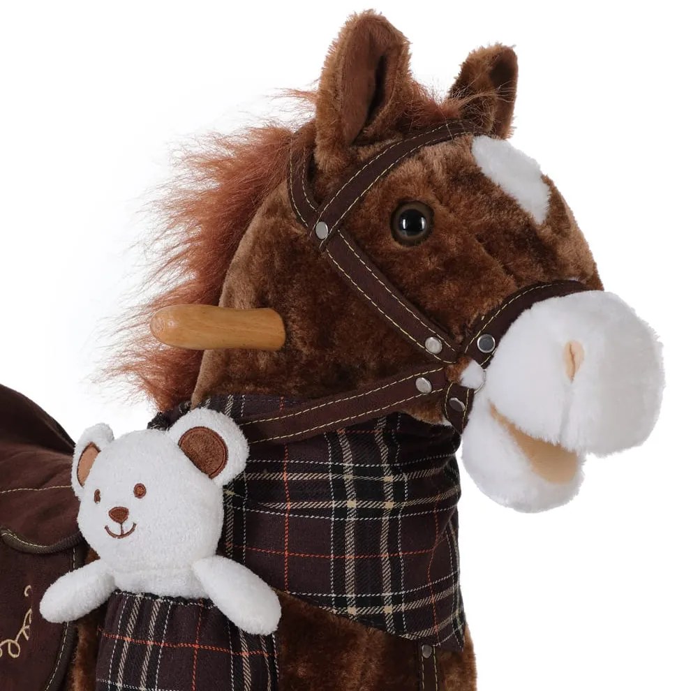 Balansoar cal brun cu efect sonor Spielwerk