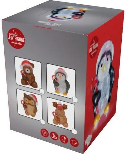 Decorațiuni de Crăciun LED Pinguin bomboane, 24 cm