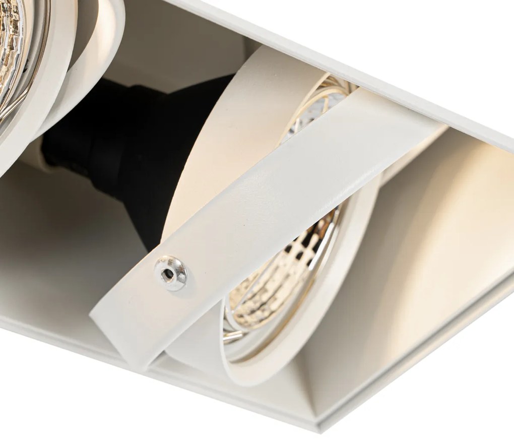 Spot integrat alb GU10 AR70 Trimless cu 2 lumini - Oneon