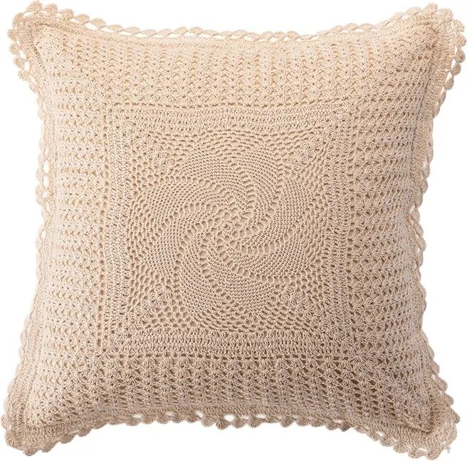 decoDoma Set de 3 fețe de pernă croșetate 40 x 40 cm