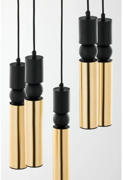 Lustră pe cablu Jupiter 2017 ALAS 5xGU10/10W/230V auriu/negru