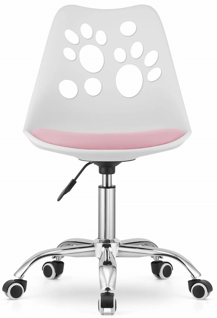 OFERTA Scaun de birou alb-roz PRINT clasa II
