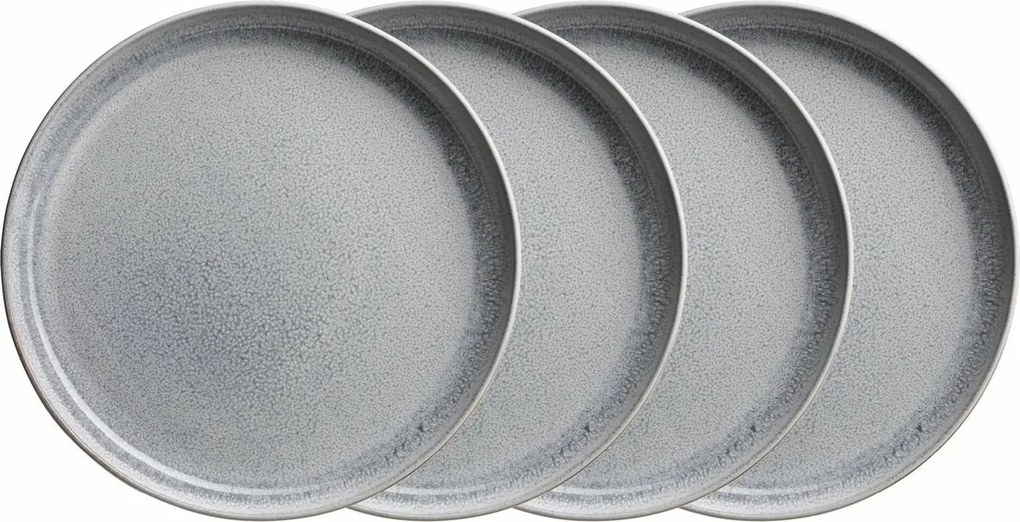 Mäser Set de farfurii de desert 4 bucăți AQUATA – 21 cm, gri