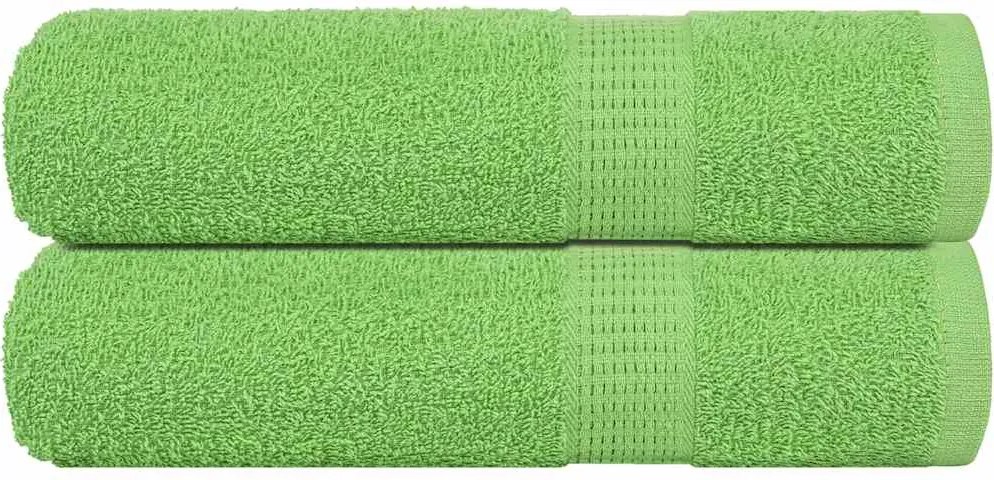 vidaXL Prosoape de baie, FROGN, 2 buc, verde măr, 100x150 cm, 360 g/m²
