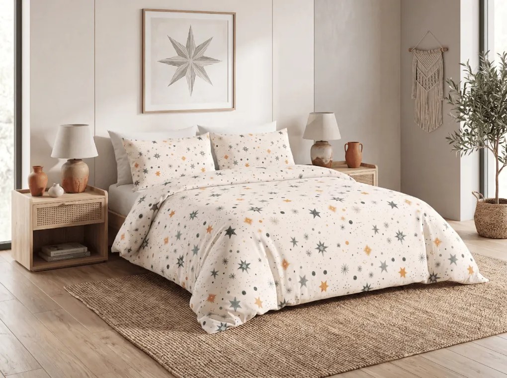 Lenjerie de pat din policoton ASTORIA crem Dimensiune lenjerie de pat: 70 x 90 cm | 140 x 220 cm