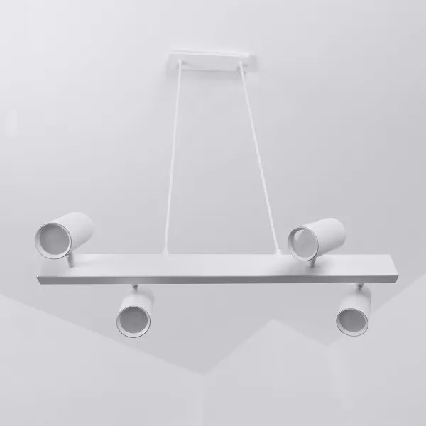 Brilagi - Lustră suspendată pe cablu SELE 4xGU10/30W/230V albă