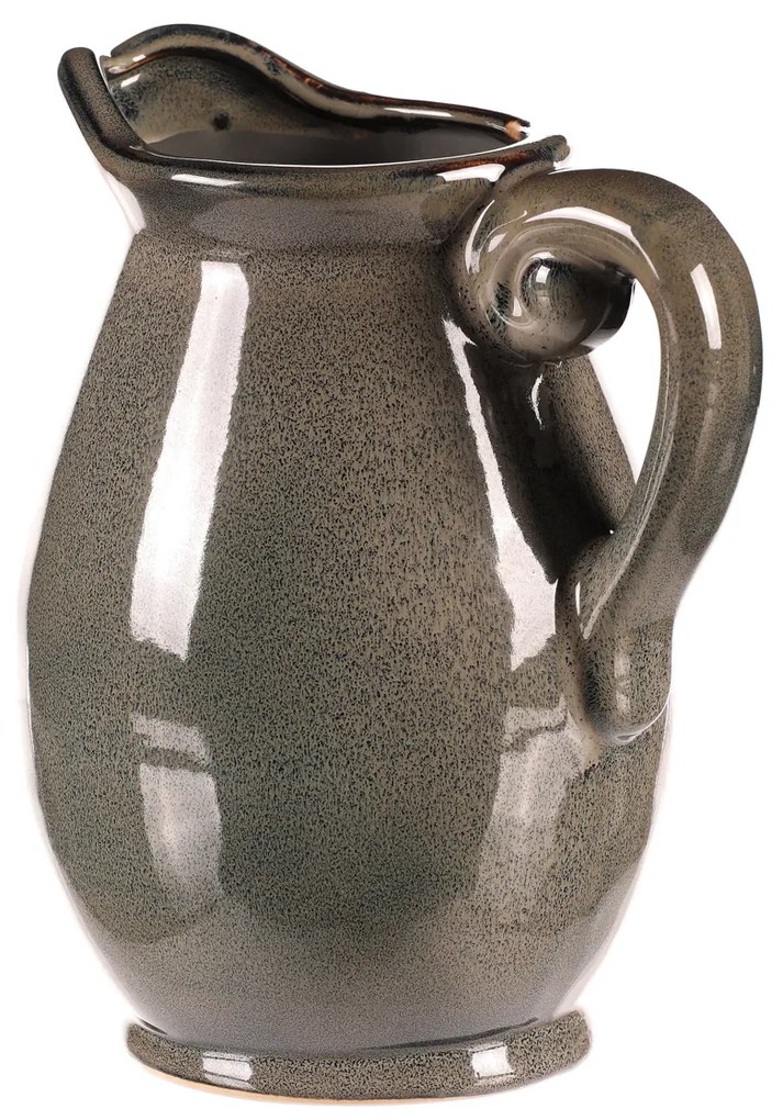 Cana ceramică gri, 15 x 16 x 23 cm, medie, 23 cm