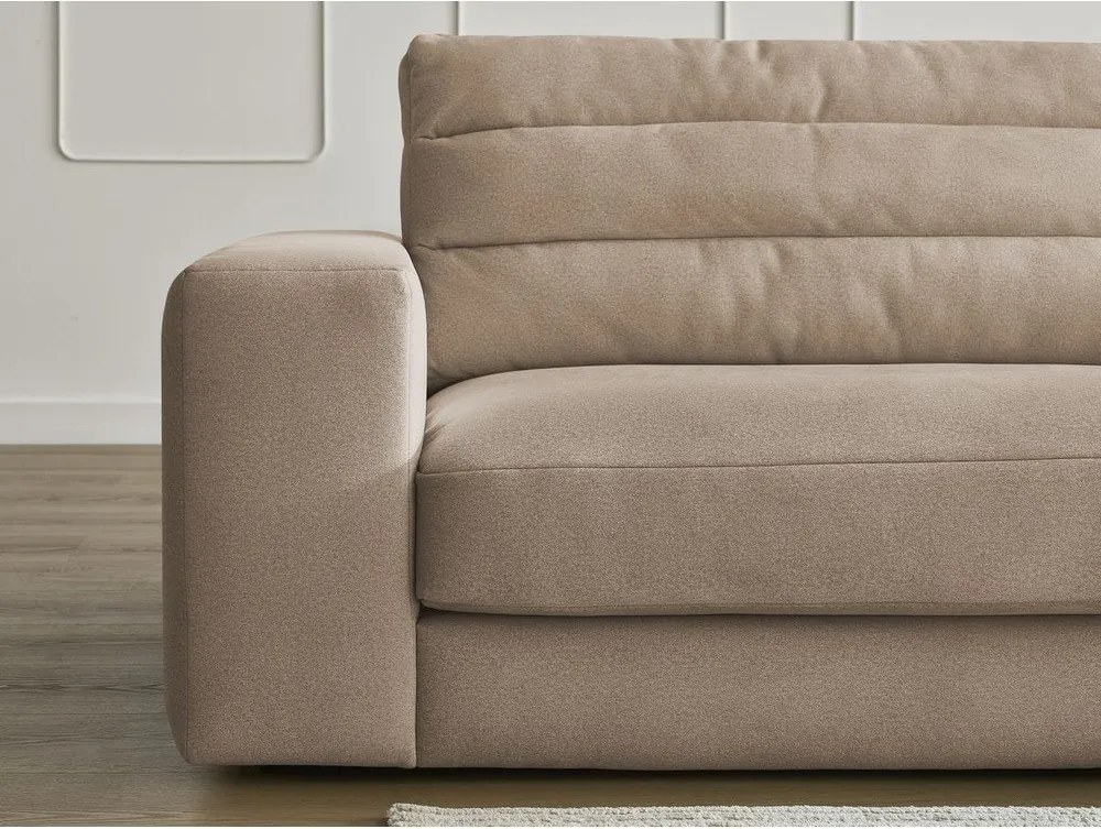 Canapea taupe cu tapițerie din catifea 276 cm Sierra – Bobochic Paris