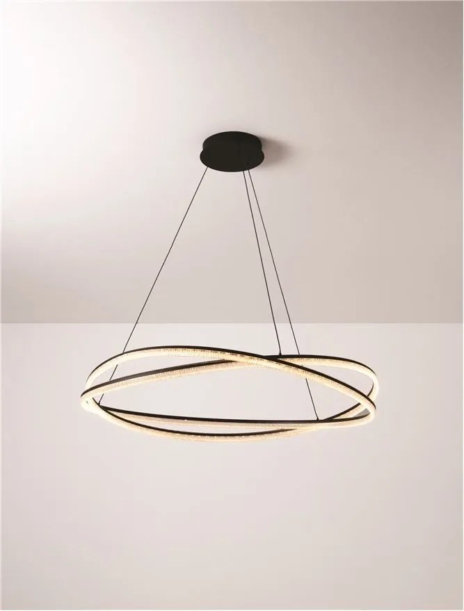Lustra LED CCT moderna cu telecomanda OPEHLIA negru