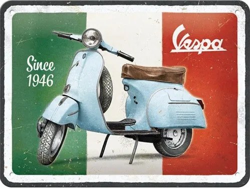 Placă metalică Vespa - 1946, (20 x 15 cm)